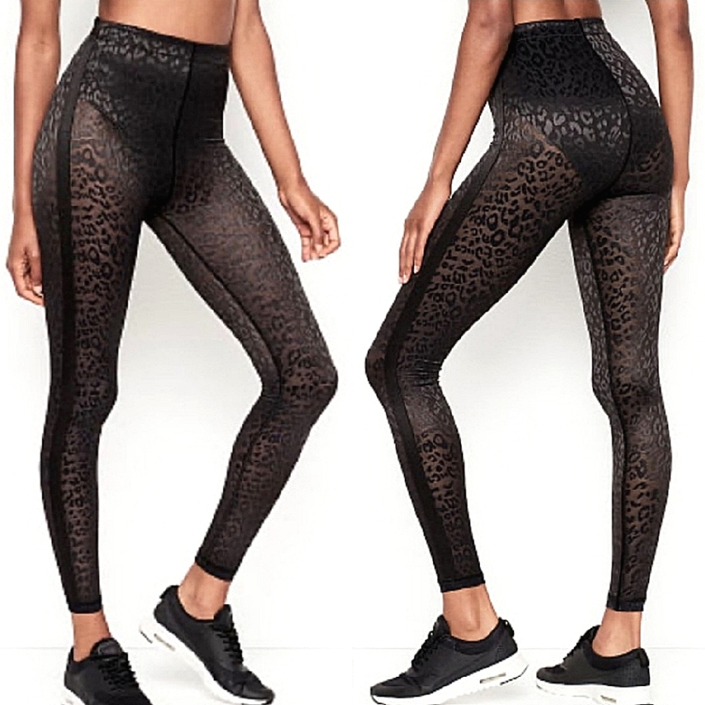 💋OFFER🐆Victoria's Secret VICTORIA SPORT Cheetah Sheer Knockout Leggings, M